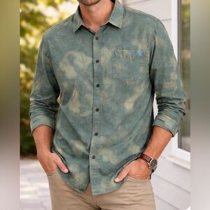 KAVU The Jam Shirt Mens Button-Up, Long Sleeve